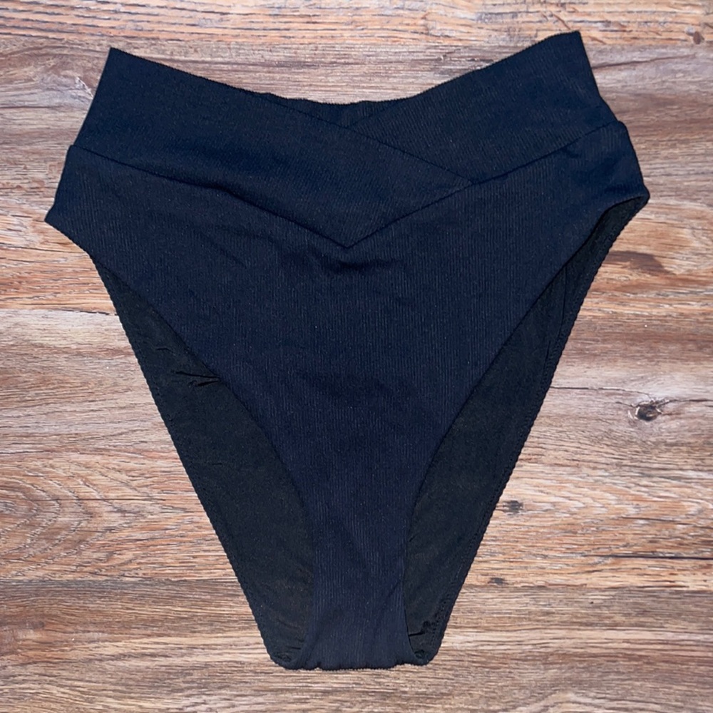 AE Crossover High Rise Black Bikini Bottoms